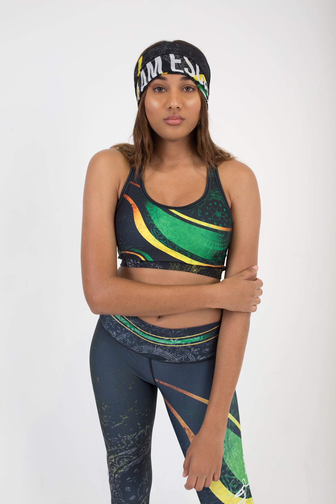 ONE LOVE JAMAICAN COLORS-BRA TOP - Escala Activewear