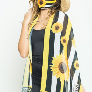 Sun Flowers Face Mask - Escala Activewear