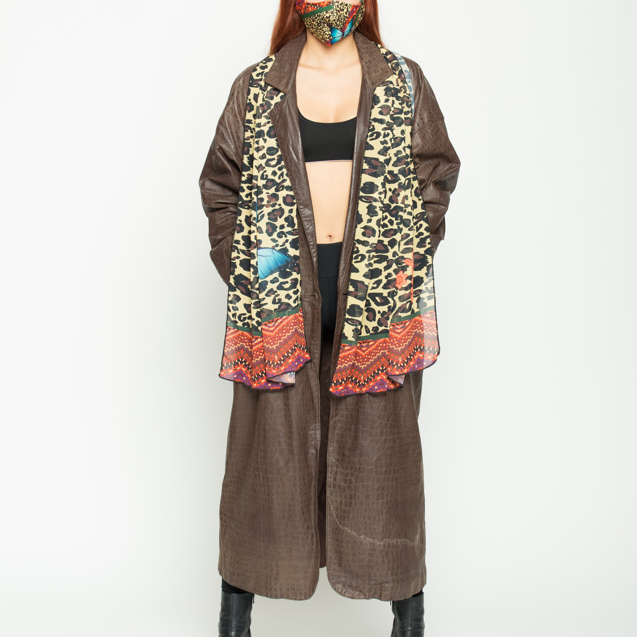 Colorful Cheetah Scarf and Face Mask Set - Escala Activewear