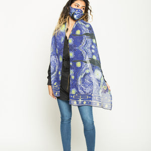 Starry Nights Scarf and Face Mask Set - Escala Activewear