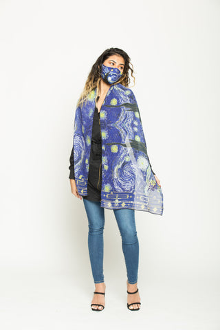 Starry Nights Scarf and Face Mask Set - Escala Activewear