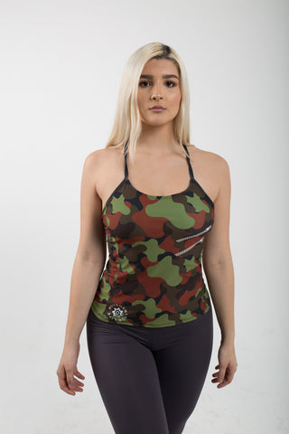 CAMOUFLAGE BRA TOP - Escala Activewear