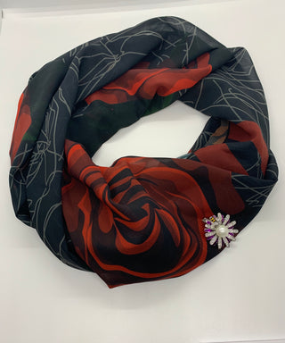 Red Roses Scarf - Escala Activewear