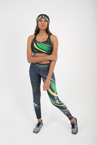 ONE LOVE JAMAICAN COLORS-BRA TOP - Escala Activewear