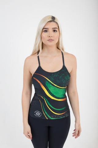 ONE LOVE JAMAICAN COLORS-BRA TOP - Escala Activewear