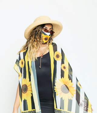 Sunflower Scarf and Face Mask Set - Escala Activewear