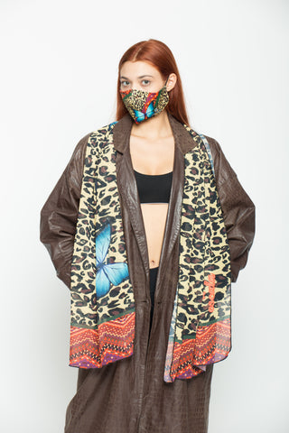Colorful Cheetah Scarf and Face Mask Set - Escala Activewear