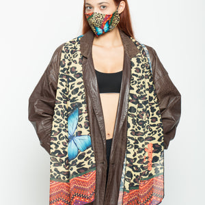 Colorful Cheetah Scarf and Face Mask Set - Escala Activewear