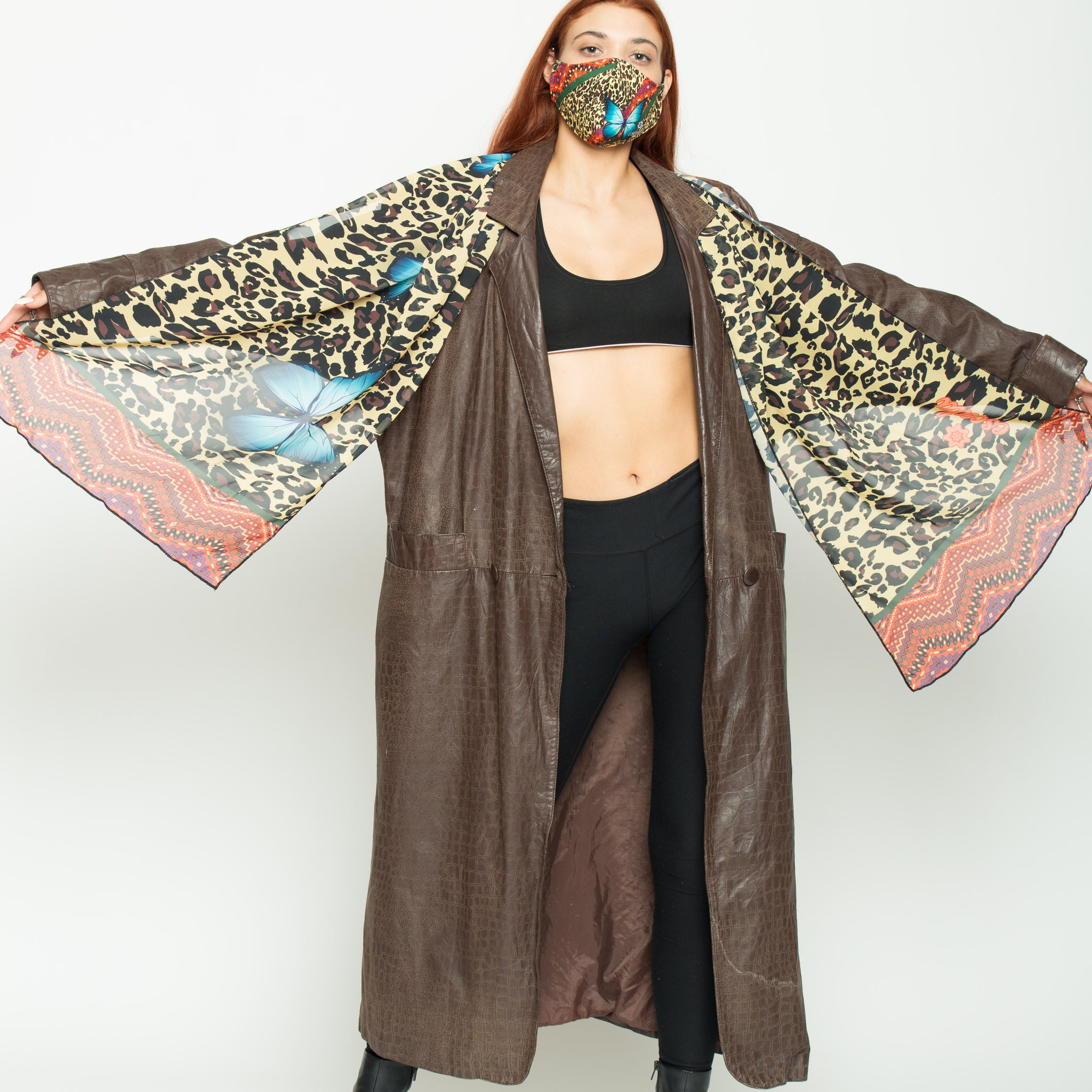 Colorful Cheetah Scarf and Face Mask Set - Escala Activewear