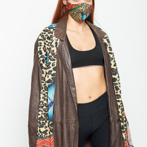 Colorful Cheetah Scarf and Face Mask Set - Escala Activewear