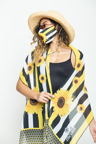 Sunflower Scarf and Face Mask Set - Escala Activewear